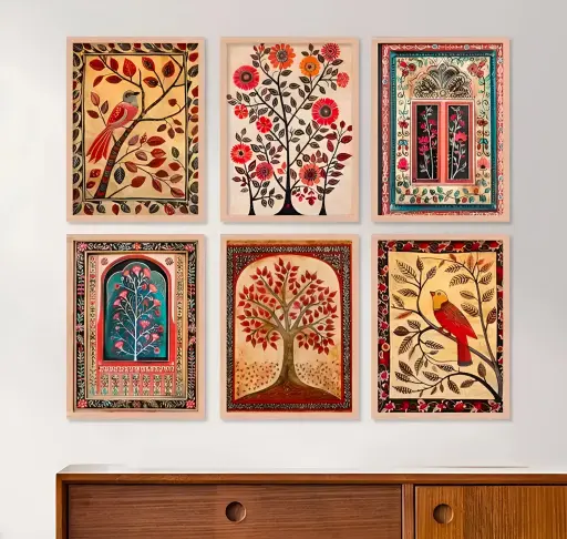 [426] Madhubani Pichwai Framed Wall Painting_426