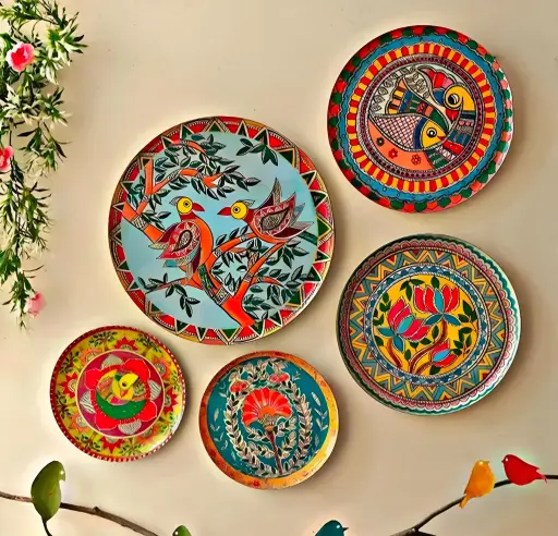 [433] New Madhubani Wall Plates for home decoration_433