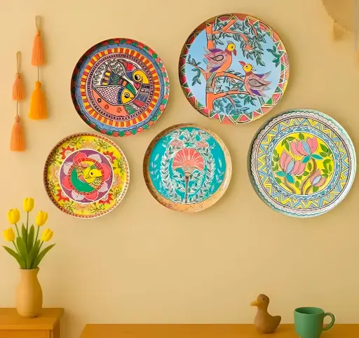[434] New Madhubani Wall Plates for home decoration_434
