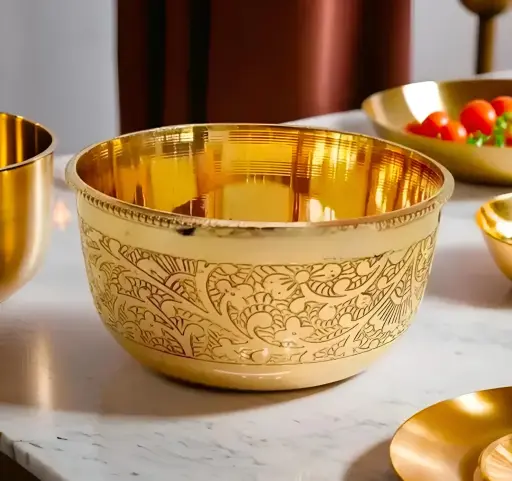 [440] Engraved Brass Bowl_440