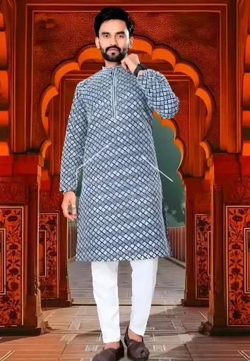 [483] Stylish Men's Embroidery Kurta_483