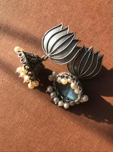 [509] Lotus Earrings_509