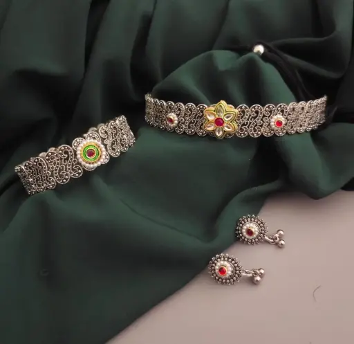 [43] Floral Filigree Choker Set(KH)