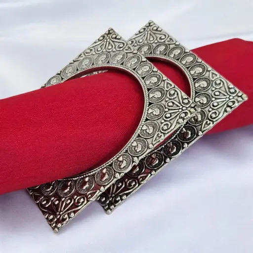 Rajsi Square Oxidized Bangles (Set of 2)(I)